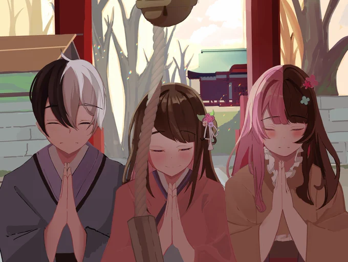 【おれあぽ 一家に幸あれ】 #ひなのの絵なの  #かみ絵いむ  #なずなーと 