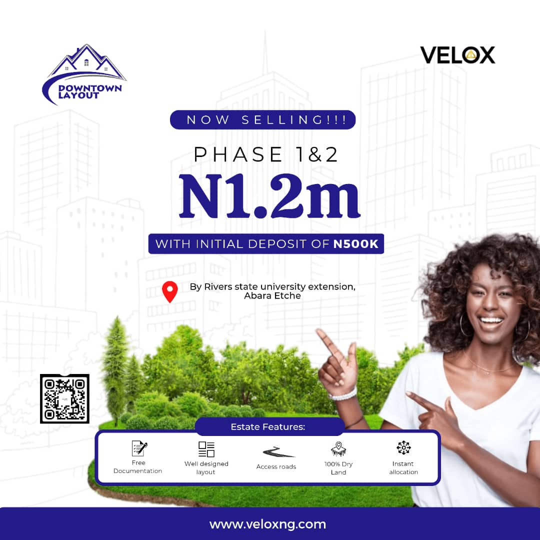 SundayOkuma's tweet photo. Check this legit properties out with * velox*

And also legit plots @ Isiokpo, close to Wigwe University properties and also @ pH to Elele road. 

Well situated and sure to develop in the nearest future and affordable.

#legitlandlord# 07062598681 https://t.co/5IUBpCBOa3