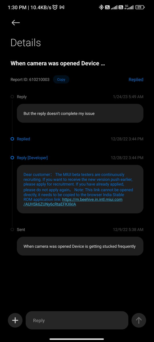 MysoreVamsi's tweet photo. #boycottXIAOMI will never responds to its customers issues, #developers have inappropriate responses ๐ #xiaomi #miui #buggy #memeui #boycott https://t.co/cRWj8In5Ln