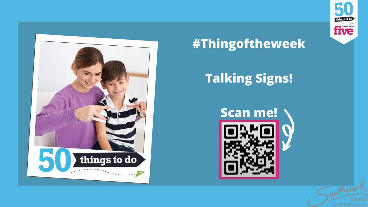 C_D_cfc's tweet photo. Our #ThingOfTheWeek is No. 39 Talking Signs!
Did you know there is so much information tailored to your child's age and stage in our app? Click on Talking Signs to find out all the benefits of this activity.
Scan the QR code now! https://t.co/xjEVxlhYsA