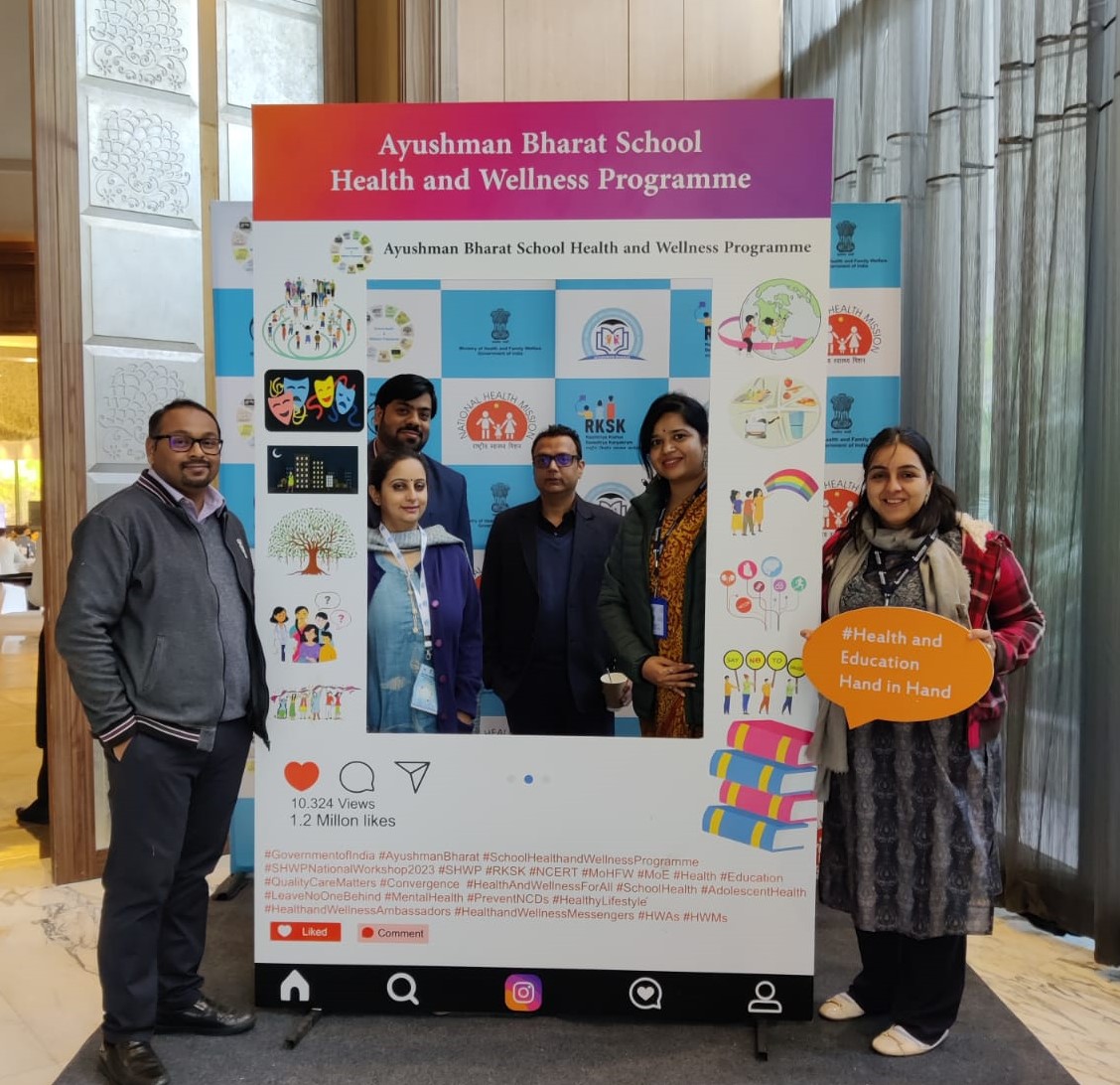NutritionIntl's tweet photo. Committed to driving #AdolescentNutrition @NutritionIntl 🇮🇳 participated in the National Workshop on #AyushmanBharat School Health &amp; Wellness Program attended by 100+ govt officials &amp; partners. A proud moment to witness BCI material supported by us displayed by state govts https://t.co/XYwjv1ToLe