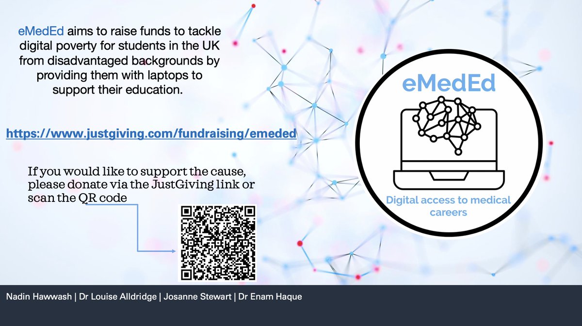eMedEd is fundraising for laptops to give secondary school students from disadvantaged backgrounds in the UK to access education and online admission resources. To support a child today click the link. No amount is too small to give!
justgiving.com/fundraising/em… 
#digitaldivide #meded