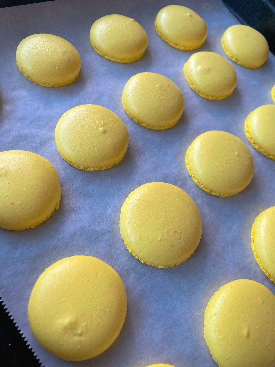 alice_isneedy's tweet photo. レモン🍋の皮を入れたレモンマカロン。
中にレモンクリーム(卵黄1個分、砂糖・バター25g、レモン果汁10g)を挟む💕#マカロン #macarons #lemonflavour https://t.co/mm3yZK6IRd