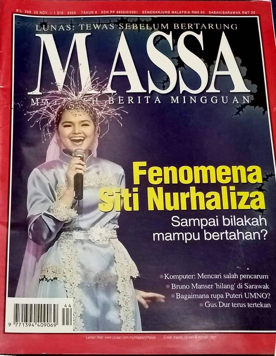 IniAlalalannn's tweet photo. 2000: Fenomena Siti Nurhaliza sampai bilakah mampu bertahan?

2023: Siti Nurhaliza masih bertahan tapi majalah Massa dah melingkup https://t.co/zSz4pwOVeu