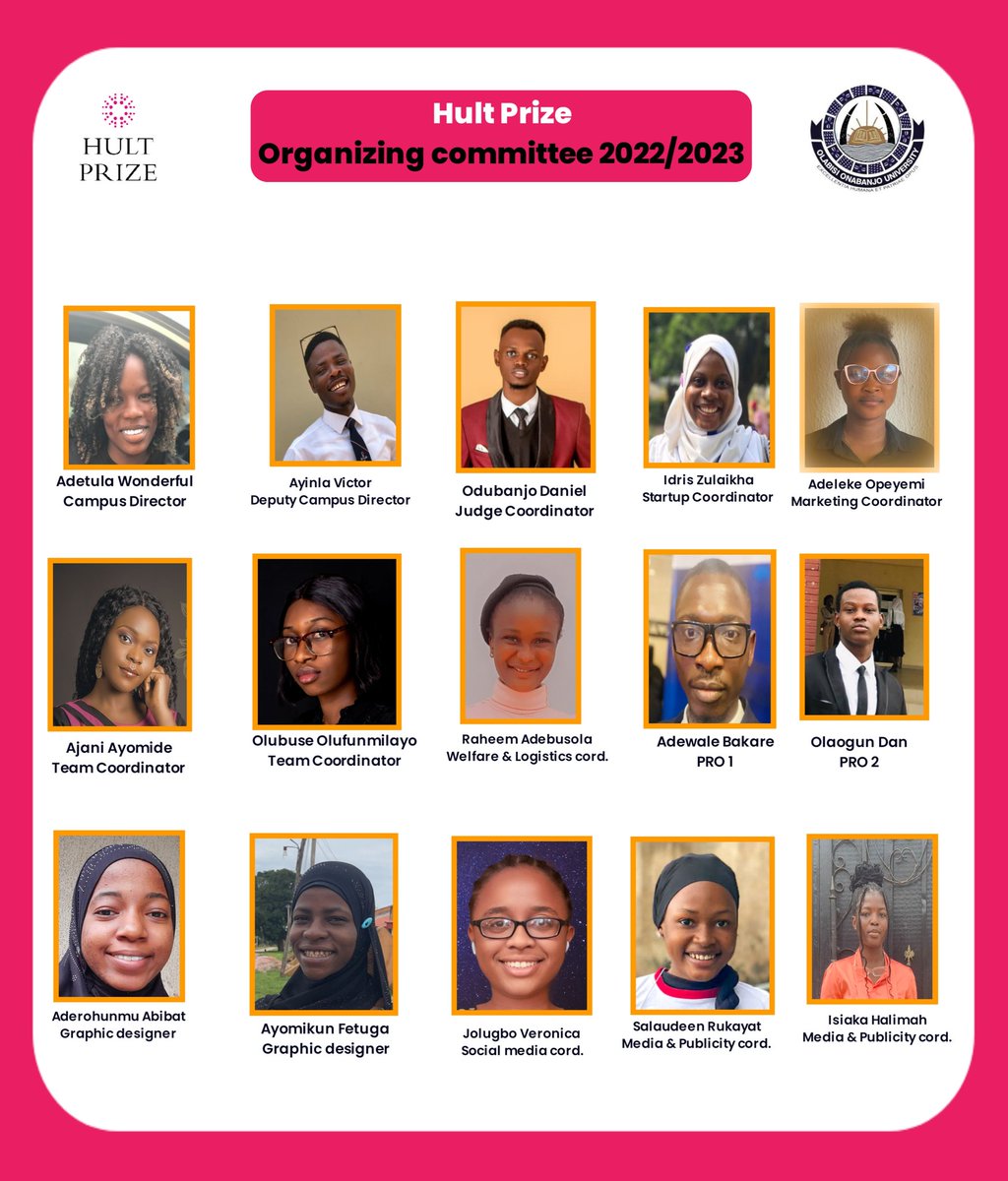 HultPrizeOOU's tweet photo. Unveiling HULT PRIZE OOU Organizing committee 

Congratulations 🎊🎊🎊🎊🎉🎉

Stay tuned for more information

Facebook: https://t.co/FTymnTHe1x

Twitter: https://t.co/9G3Kh9IC72

Linkedin: https://t.co/tDDkwKHMl3

💃💃💃💃💃💃💃💃 https://t.co/0tPTVpm3PT