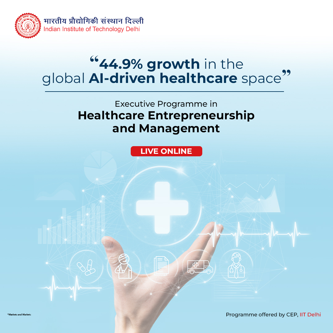 iitdelhi's tweet photo. Continuing Education Programme, #IITDelhi launches "Executive Programme in Healthcare Entrepreneurship and Management". 

Information Brochure Link: https://t.co/GEmyzmnSEJ 

Apply Now Link: https://t.co/5X1iM9WjDV 

Last date to Apply: 08th February 2023 https://t.co/fqfYdkSYSg