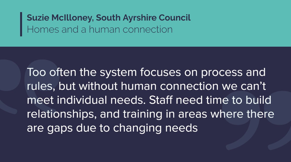 homelessnetscot's tweet photo. Homes and a human connection ๐๏ธ๐
@SuzieMcilloney nails it in the #HomeFor10 Journal, highlighting the need for systems to put people first, and the time for staff to do it. Read Suzie's full article here (p36) ๐๐ฝ https://t.co/NXjnyaQ2Am https://t.co/9zGuqapk8c