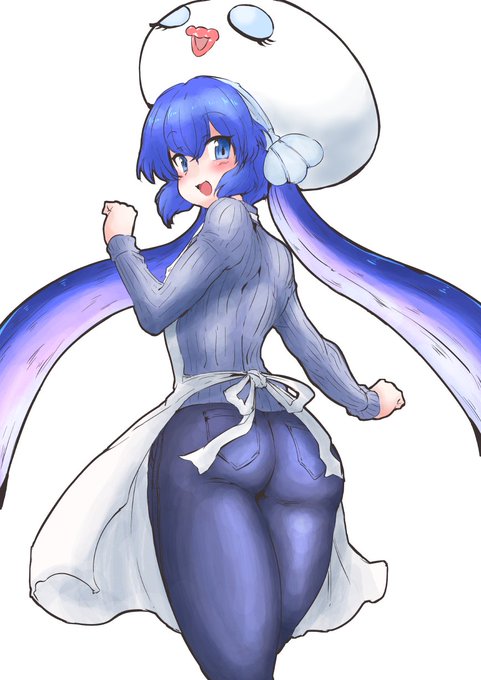 #ウナちゃんウキウキウェンズデー 
今日の縦セタGパンエプロンです 