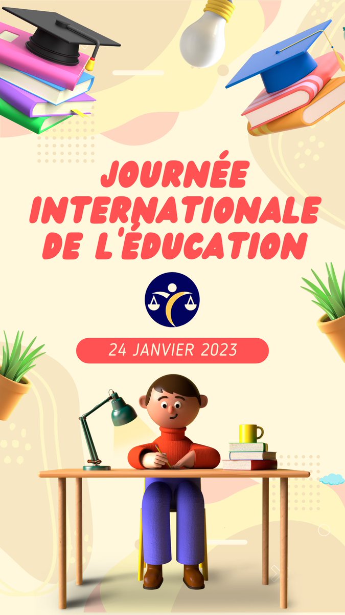 assoapelci's tweet photo. Le 24 janvier a été décrété journée internationale de l’éducation partout dans le monde.

Nous nous joignons à tous les acteurs de ce secteur et nous vous le souhaitons : bonne journée de l’éducation !

#apelci #journeemondiale #educationpositive #promotion https://t.co/qvMWvNc3Wu