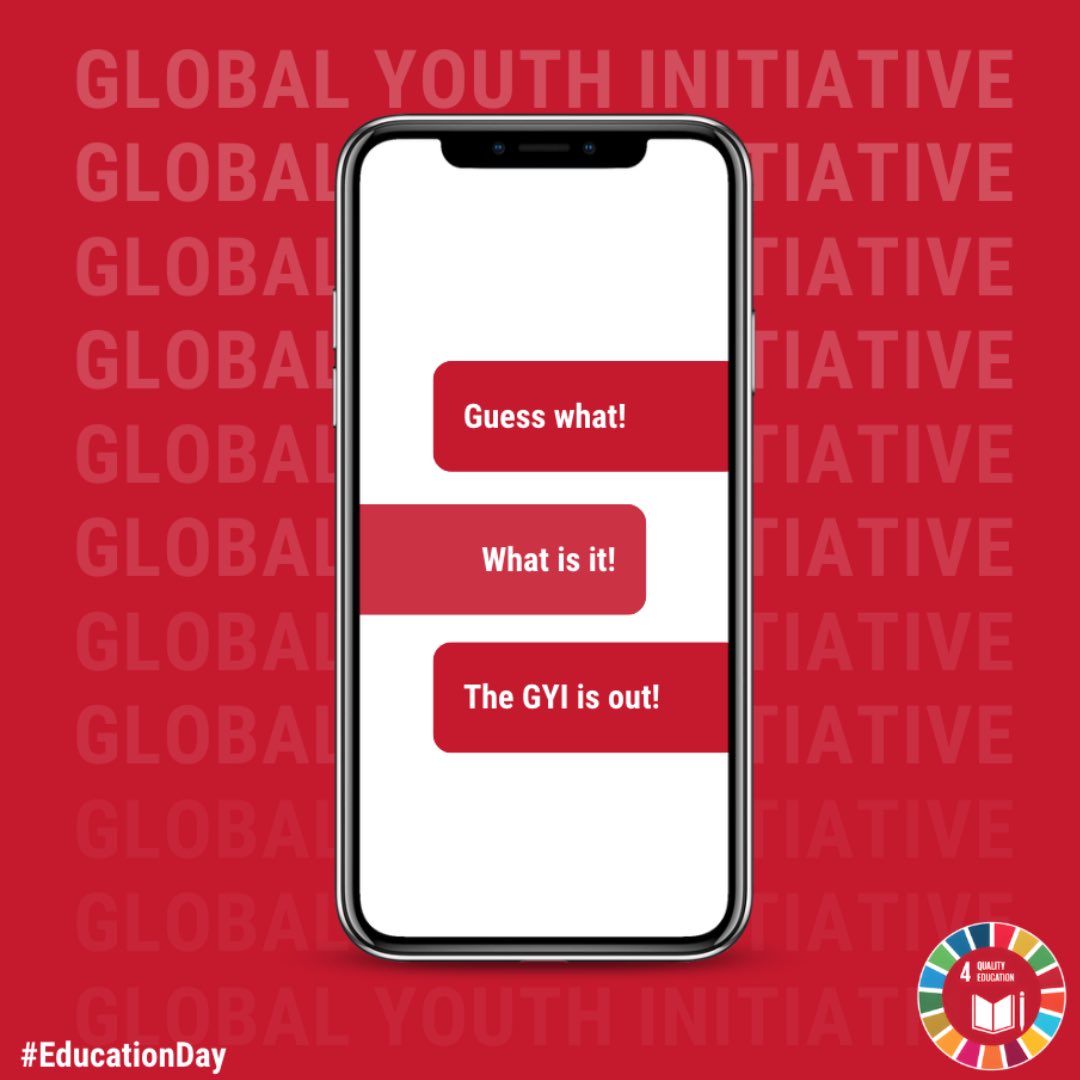 This #EducationDay we launched the Global Youth Initiative (GYI) #LeadingSDG4! Thank you to all the young people who have worked tirelessly to make this happen!
Find more info here:

sdg4education2030.org/global-youth-i…