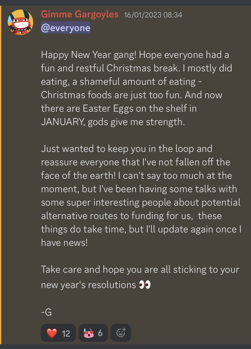 GM! Just checking in to say that we are exploring alternative routes to funding and are in some talks that I can’t say anything about at the mo. Latest news is always on Discord btw!
discord.com/invite/Yd6S2KB…