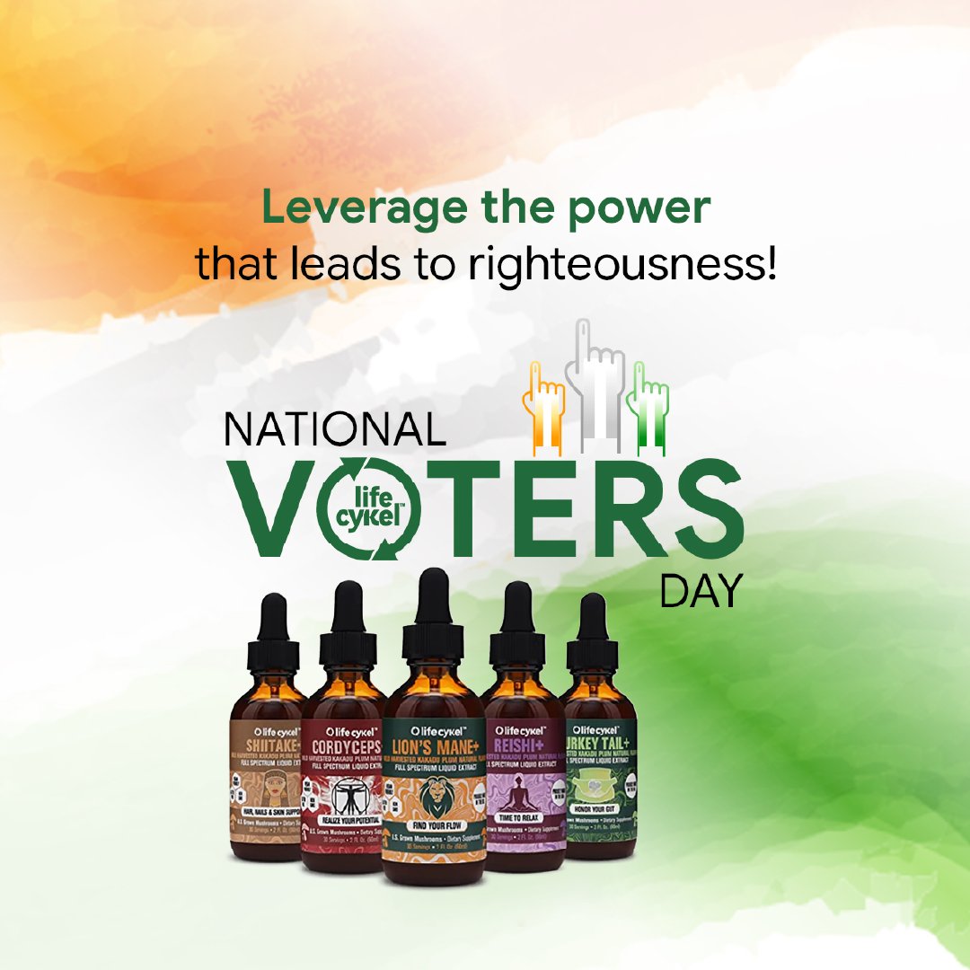 We can bring the change for good! Let’s make the most of the power we have!

#NationalVotersDay
.
.
.
.
#votersday #votenow #voteright #indianrights #myrights #india #Lifecykellndia #superfood #healthylifestyletips #healthyfood #healthsupplement #TrendingNow