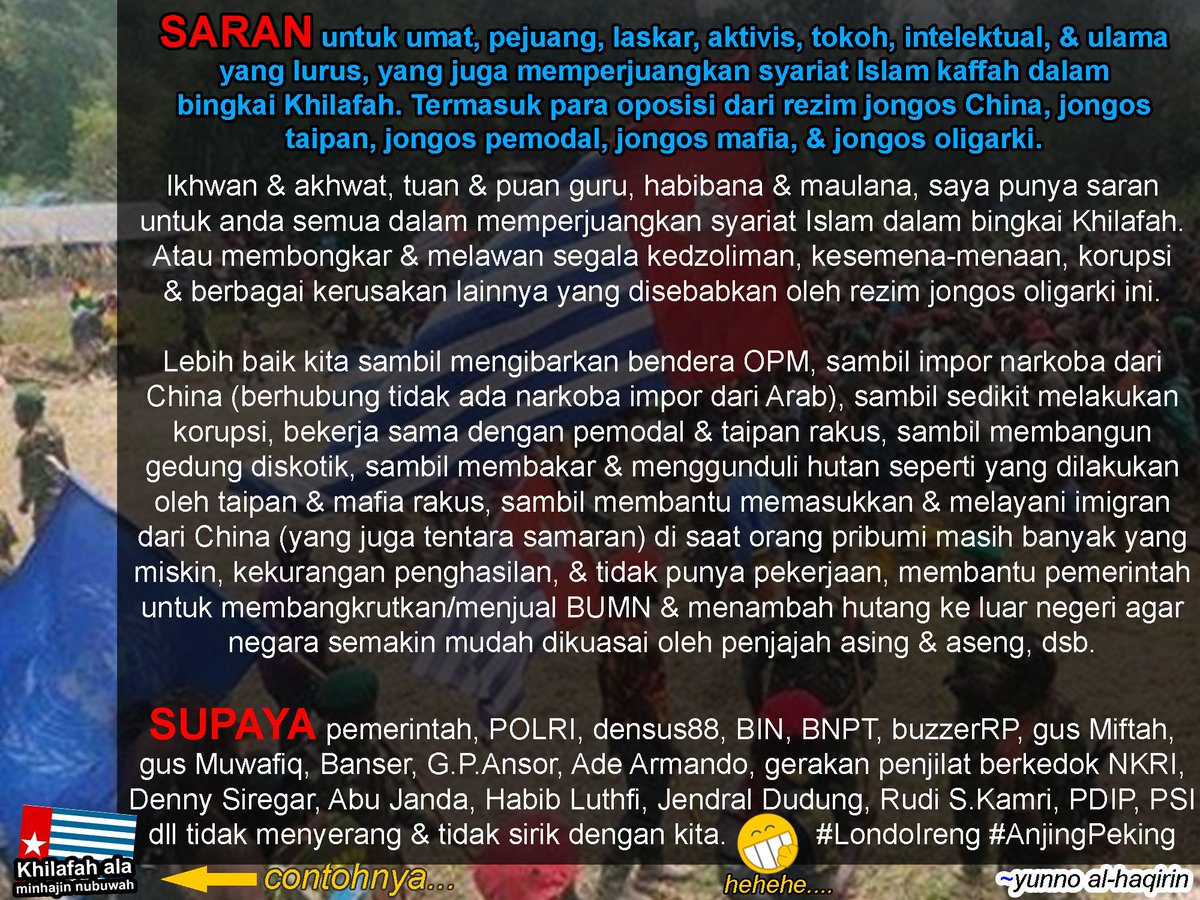 Yunnandito's tweet photo. @NugrohoBoas @Tita83079013 Apan sih lo pada? Cur lacur? Ga fitnah, ga membual, ga makan. https://t.co/aUaAIkPZLN