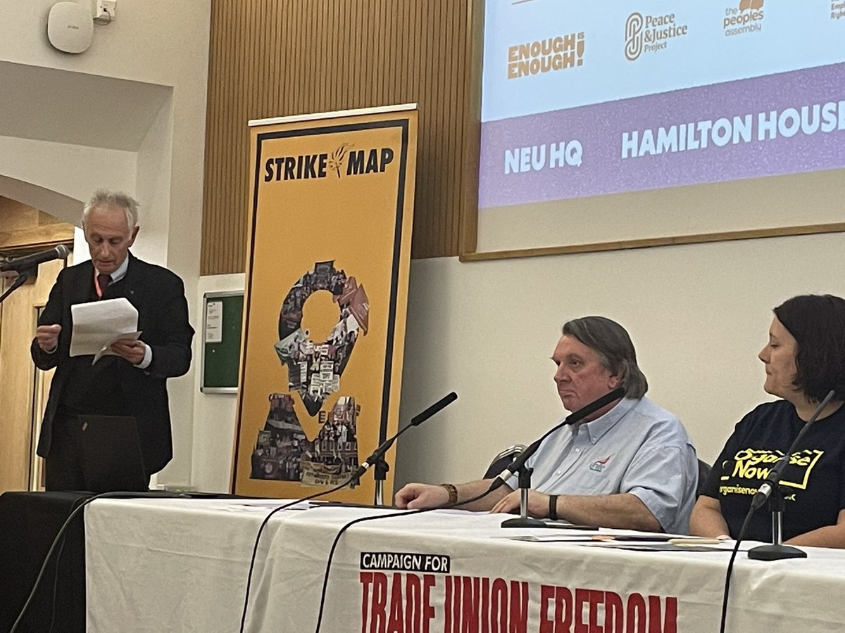 IERUK's tweet photo. Superb event last night, co-hosted by @strike_map &amp; @ctufevents. Rally at @NEUnion followed by action planning groups discussing the impact of the Govt’s anti-strike legislation &amp; how the labour movement responds to it. Thanks to everyone who took part. #DefendTheRightToStrike https://t.co/4yRal7e4tU
