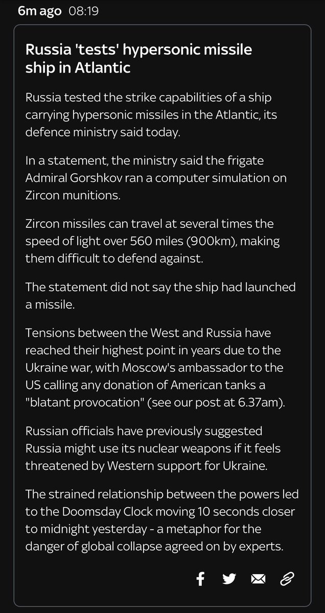 ShaunWilders's tweet photo. Pretty sure the missiles don’t travel at several times the speed of light @SkyNews https://t.co/k1gyIvNkv1