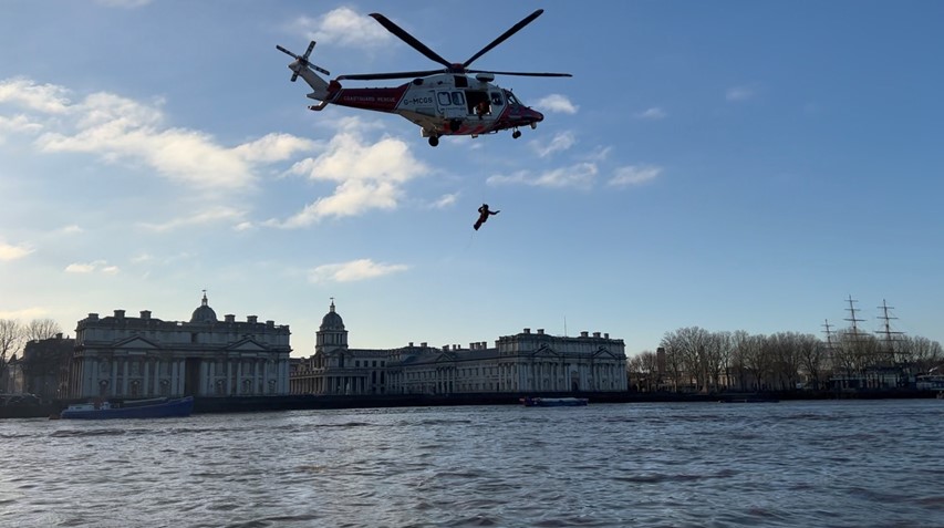Our expert SAR crews train at sea, in the mountains and... in the centre of London!

The Royal National Lifeboat Institution (RNLI) station on Lifeboat Pier, the Thames, is the busiest in the UK. So we train with them just as we do many others all across the UK.