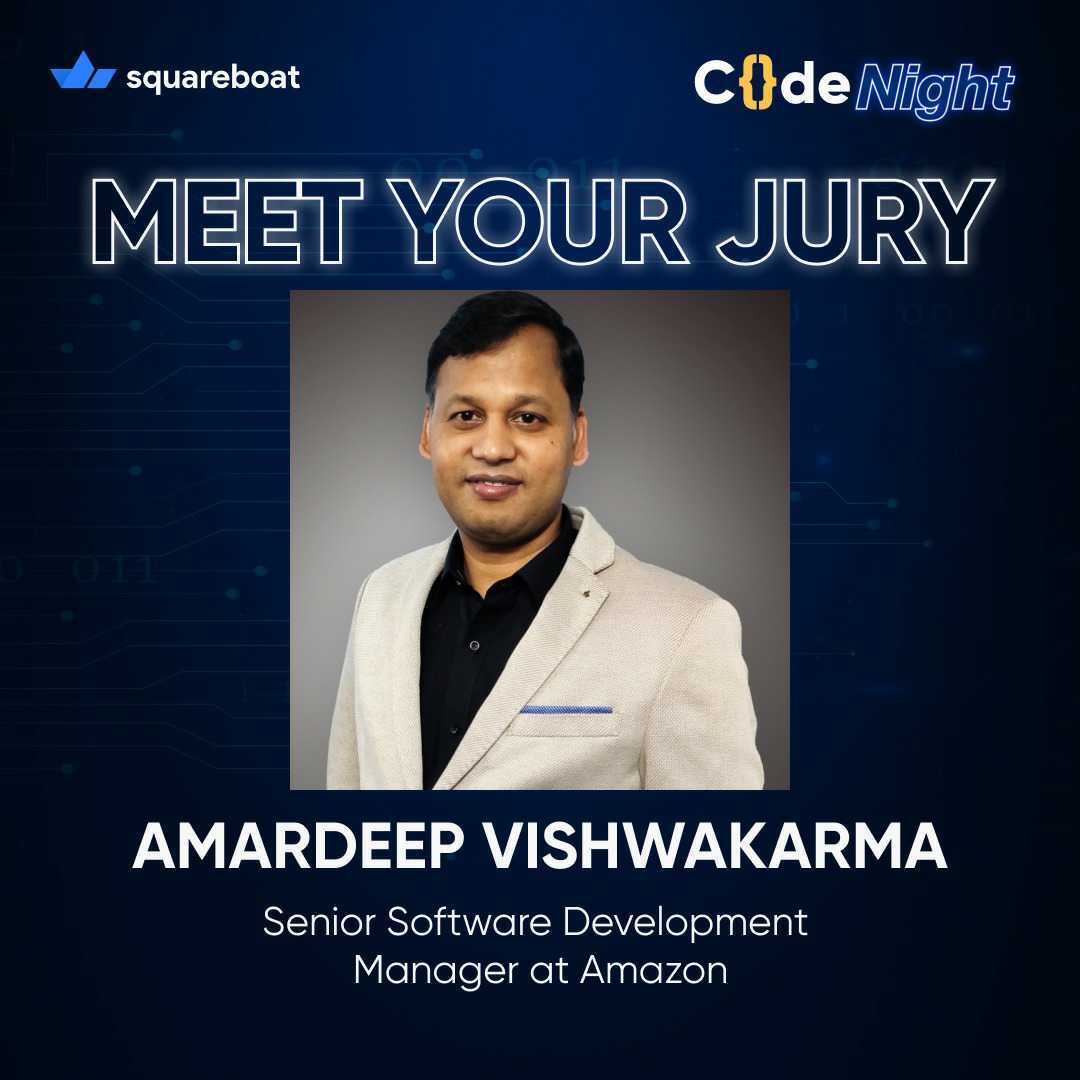 Square_Boat's tweet photo. Here we go with the Jury members of upcoming Hackathon -Code Night'23 by Squareboat.
Countdown Begins!
Jury Panel:
@gauravgupta - Founder & CEO @ #Squareboat
Kr. Ravi- CTO @getyoushd
Pankaj Batra - Founder & CTO @ Bunkr
Amardeep Vishwakarma - Sr. Software Dev Mgr at Amazon https://t.co/BBd57fW9mG