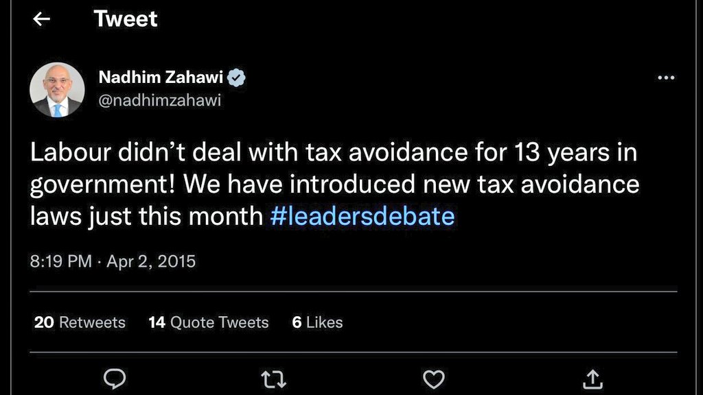 Zahawi must go TODAY. Suspension is not enough, he must be SACKED. He is a cheat and a hypocrite.
#ZahawiOut