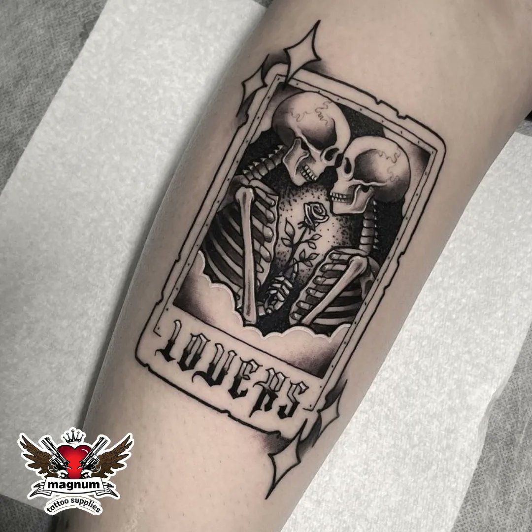 Lovers of Valdero skeleton black and grey ankle tattoo  Tattoos for lovers  Healing tattoo Black ink tattoos