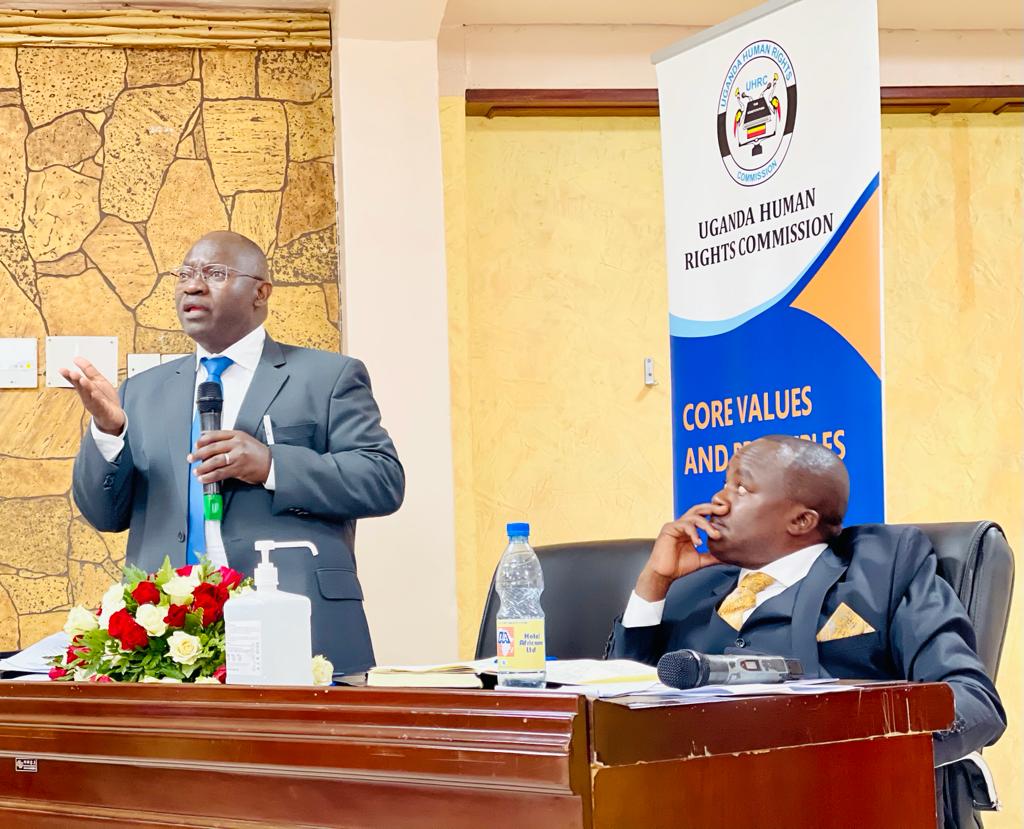 LSewanyana's tweet photo. Discussing the state of human rights in Uganda at the Annual Consultative Meeting of the Uganda Human Rights Commission (UHRC) at Hotel Africana. @UHRC_UGANDA @FHRI2 https://t.co/fz2NAEjvDG