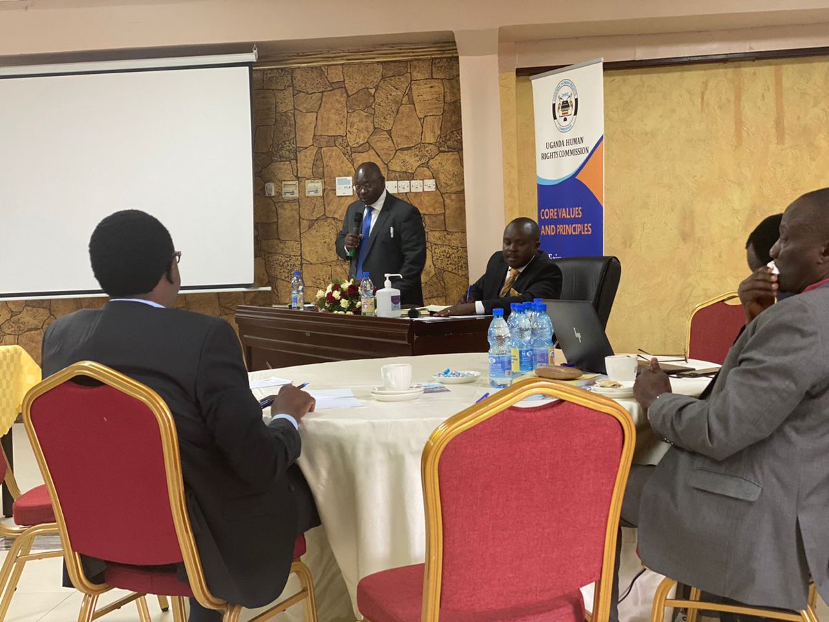 LSewanyana's tweet photo. Discussing the state of human rights in Uganda at the Annual Consultative Meeting of the Uganda Human Rights Commission (UHRC) at Hotel Africana. @UHRC_UGANDA @FHRI2 https://t.co/fz2NAEjvDG