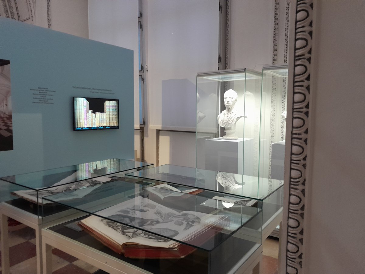 cb_ischl's tweet image. Einige Eindrücke vom Aufbau der Colloredo-Ausstellung im DomQuartier, die heute feierlich eröffnet wird: Die Universitätsbibliothek ist mit Bücherprachtwerken und wertvollen Handzeichnungen vertreten. Virtuell kann in den Büchern sogar geblättert werden! #Colloredo #Domquartier