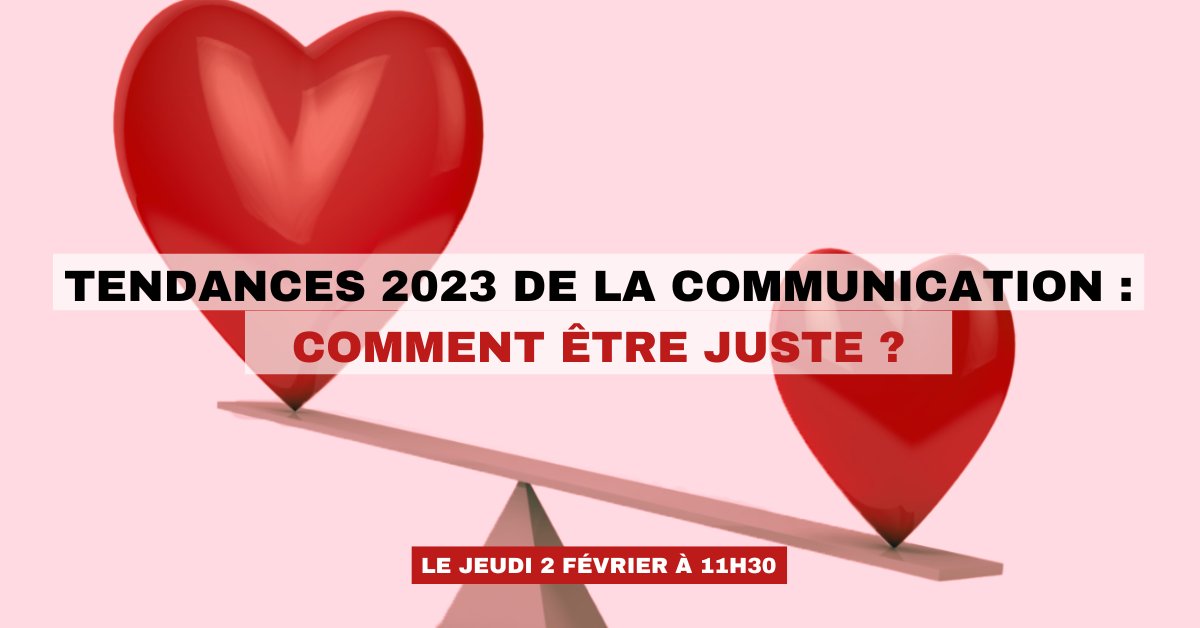 [#Savethedate] #Mediapilote vous donne rdv le jeudi 2 février pour un #webinar sur les #Tendances2023 de la #communication.
Un moment de partage qui vous donnera toutes les clés pour préparer votre communication 2023.💪
N'hésitez pas, inscrivez-vous👉bit.ly/3ju155y