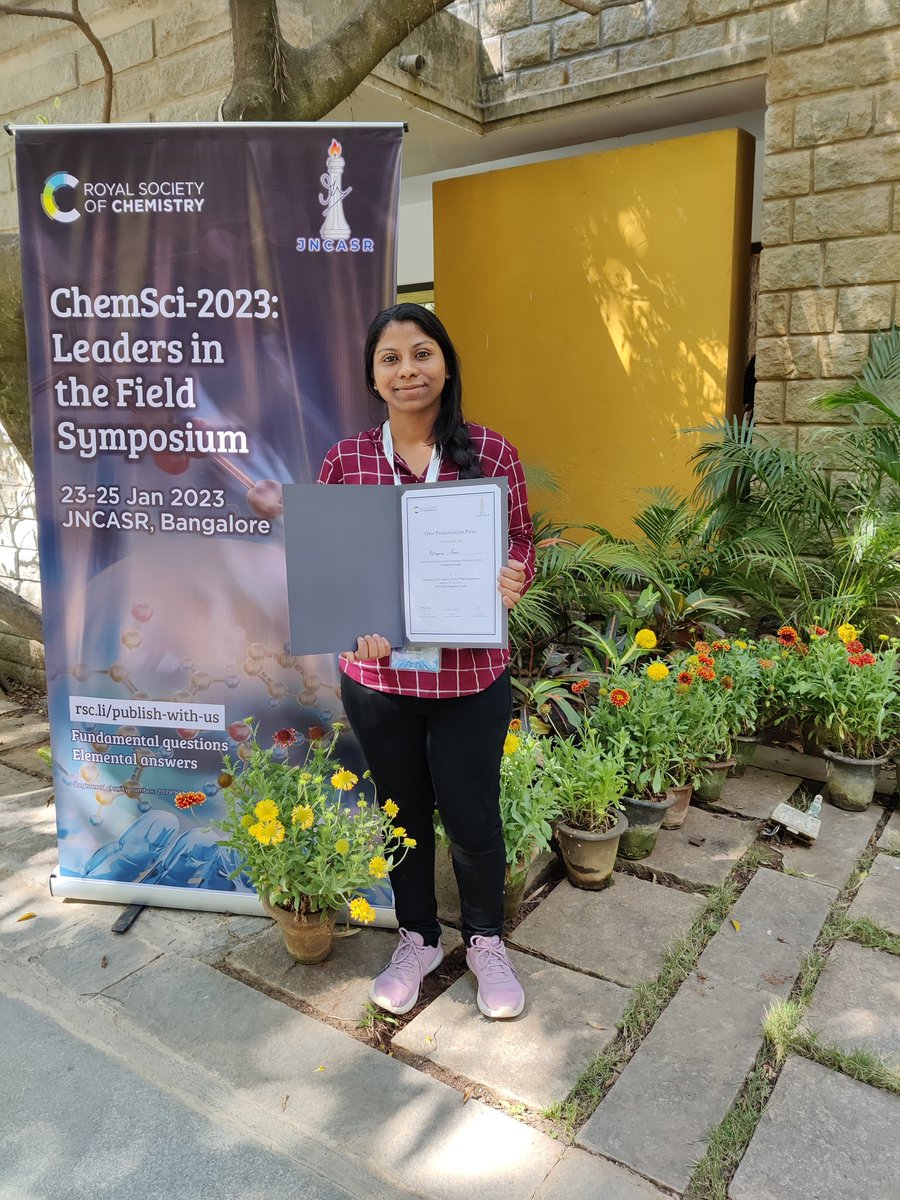 Rhituparna Nandi (@rhituparnanandi) on Twitter photo Happy to receive the Best Oral Presentation award in "ChemSci-2023: Leaders in the field Symposium" held at <a href="/jncasr/">JNCASR Bangalore</a> during 23rd-25th Jan'23. Thank you very much to give me this opportunity <a href="/ChemSci_JNCASR/">ChemSci_JNCASR</a> <a href="/ChemicalScience/">Chemical Science</a> <a href="/AB_Group_IISER/">AB Research Group</a> <a href="/chm_iiserb/">Dept of Chemistry, IISER Bhopal</a> Happy to receive the Best Oral Presentation award in "ChemSci-2023: Leaders in the field Symposium" held at <a href="/jncasr/">JNCASR Bangalore</a> during 23rd-25th Jan'23. Thank you very much to give me this opportunity <a href="/ChemSci_JNCASR/">ChemSci_JNCASR</a> <a href="/ChemicalScience/">Chemical Science</a> <a href="/AB_Group_IISER/">AB Research Group</a> <a href="/chm_iiserb/">Dept of Chemistry, IISER Bhopal</a>