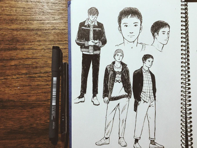 晃と灯璃とお爺さん
初期イメージスケッチ 