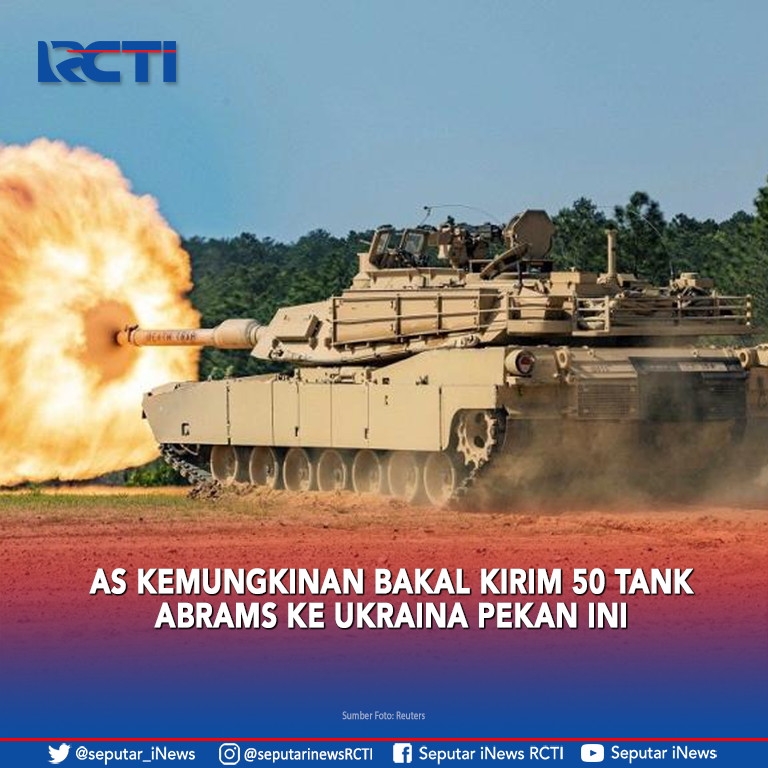 officialinews_'s tweet photo. Amerika Serikat disebut-sebut bakal mengirimkan hingga 50 tank berat M1 Abrams ke Ukraina, pekan ini. BEL
#RCTI #News #SeputariNews #Rusia #Ukraina #tankabrams #AmerikaSerika #AgresiMiliter #Nato #Pentagon https://t.co/fjnaMtUk3A