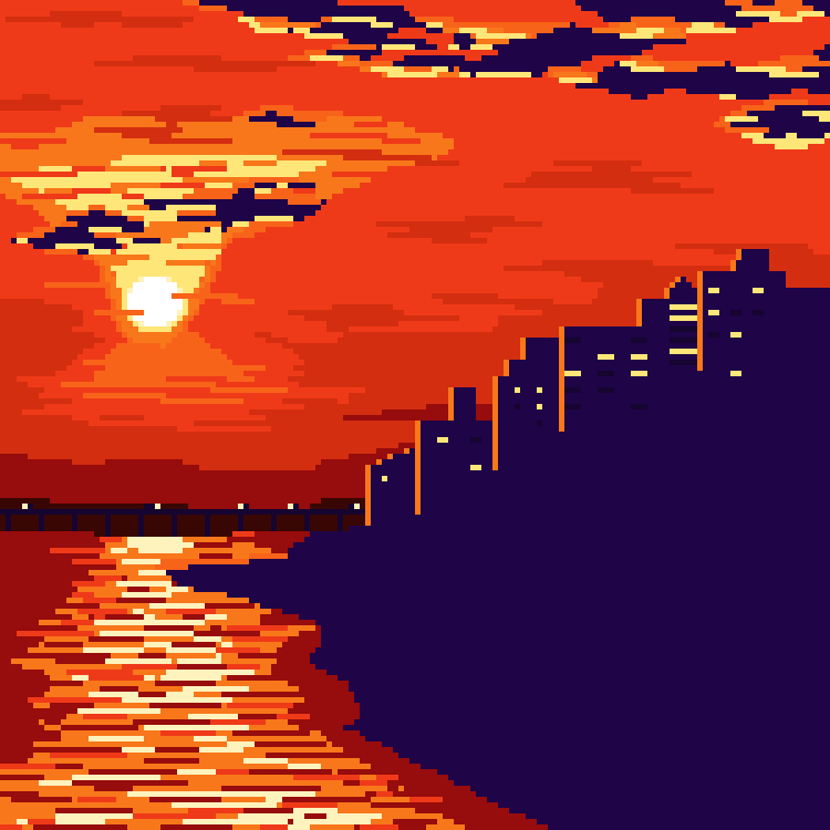 bookof_psu's tweet photo. 500여년만에 풍경화!
#pixelart #sunset #PSUart https://t.co/CyOgGiBG6d