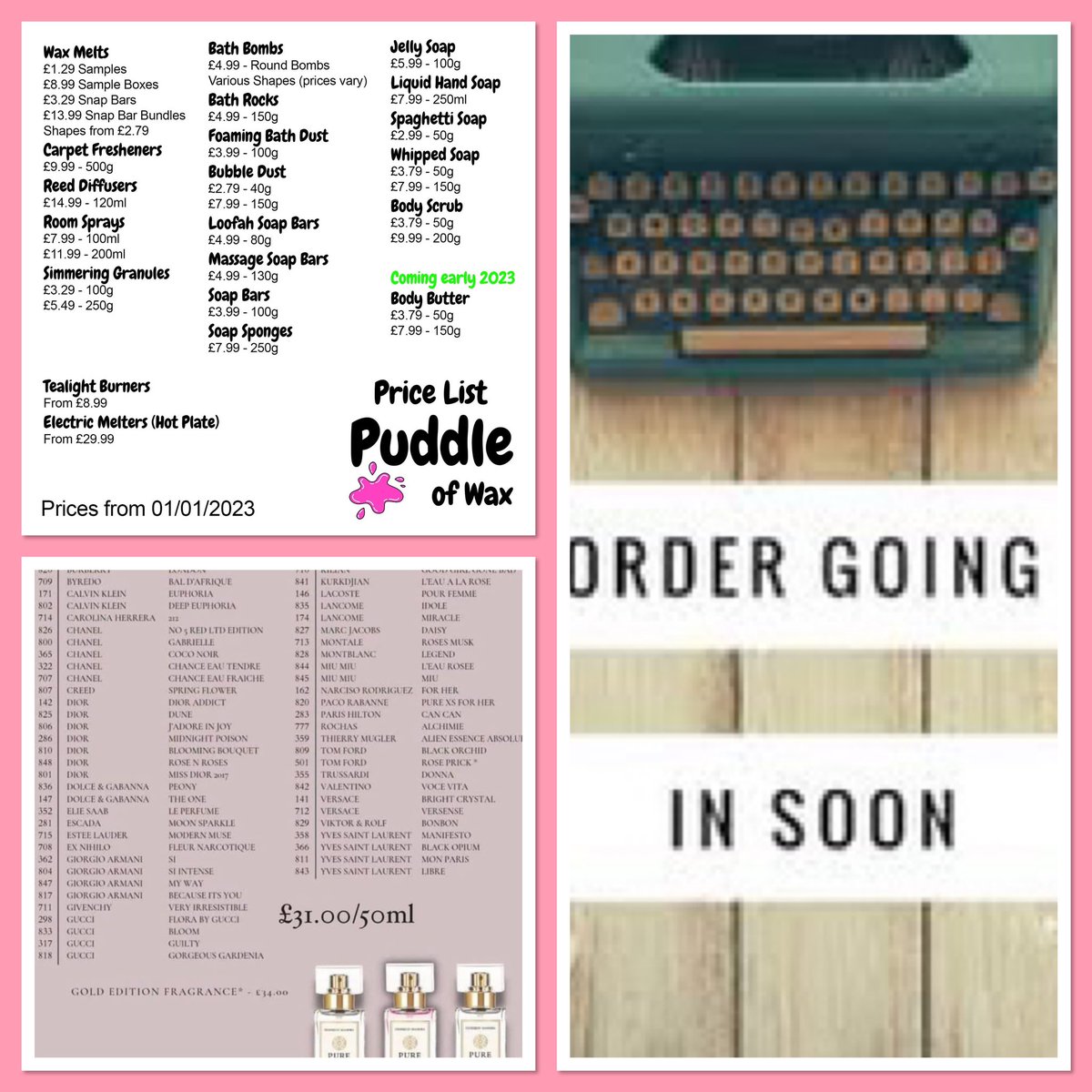 MariaDarcey30's tweet image. Just a quick reminder I’m placing my order on the 28/01/2023 if you would like to order anything like wax melts or aftershave or perfume. Don’t forget Valentine’s Day is just round the corner ❤️ #valentinesday2023 #orderingsoon💋💄💋 #fmworlduk #fmworldofficial #puddleofwax