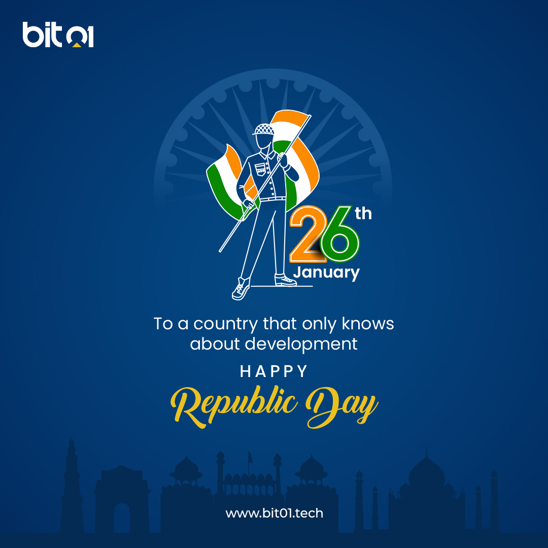 bit01techplode's tweet image. Team of Bit01 wishes you a very Happy Republic Day 🇮🇳.

#RepublicDay #celebration #india #freedom #patriots #soldiers #Salute #bit01