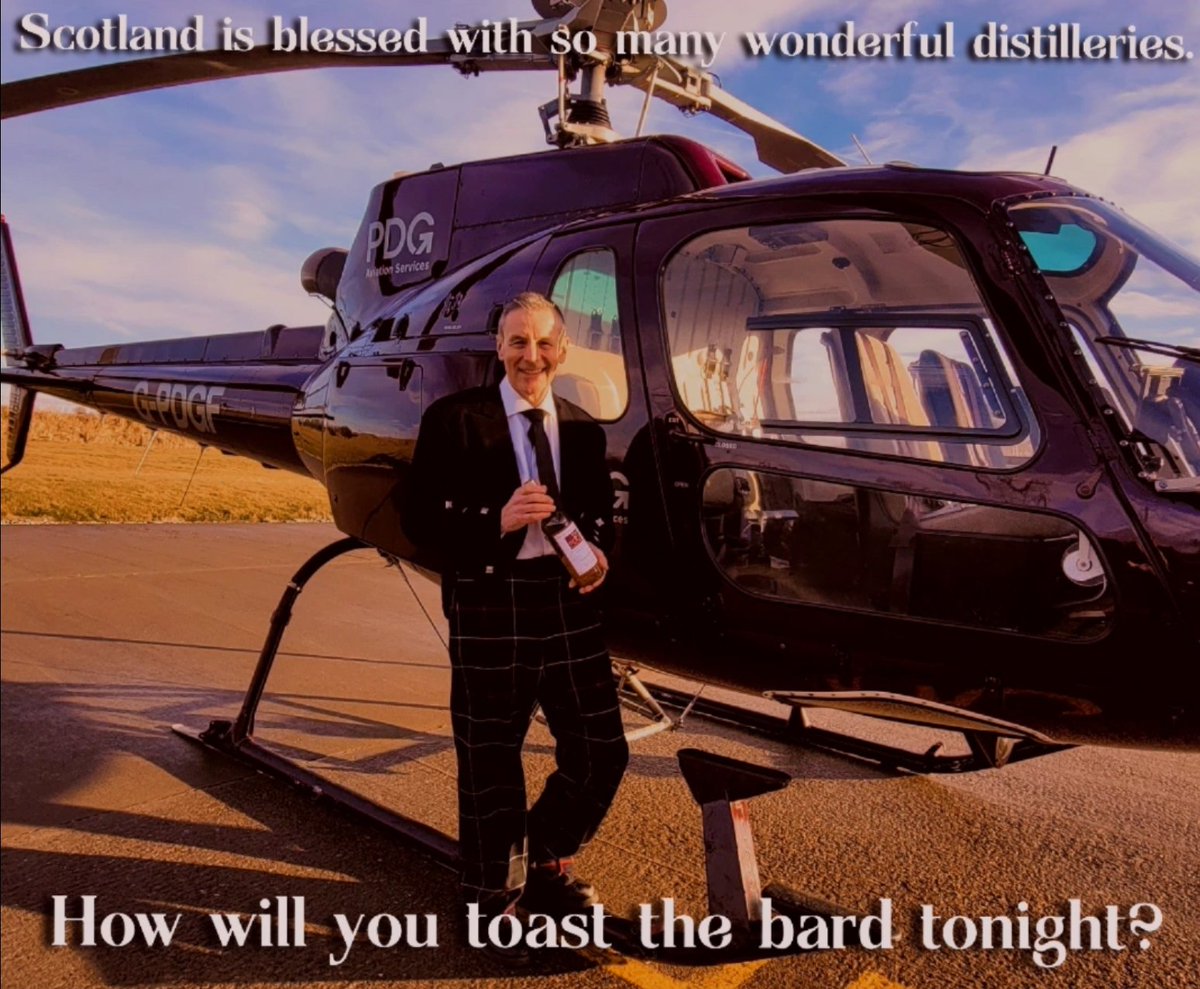 How will you celebrate Robbie Burns tonight? With so many wonderful distilleries to visit, why not charter a helicopter so you can explore more of the fine whisky produced around Scotland?Contact our sales team, who will discuss options with you at enquiries@pdghelicopters.com