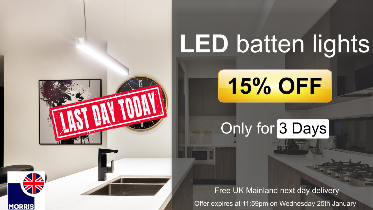 Morris_Direct's tweet image. ⚡ Last day TODAY! Morris LED batten lights for economical and efficient lighting! 💥 Choose your favourite colour temperature, length and get it with 15% OFF. BUY NOW!
morrisdirect.co.uk/morris-led-bat…
#ledbatten #ledlights #flashdeal