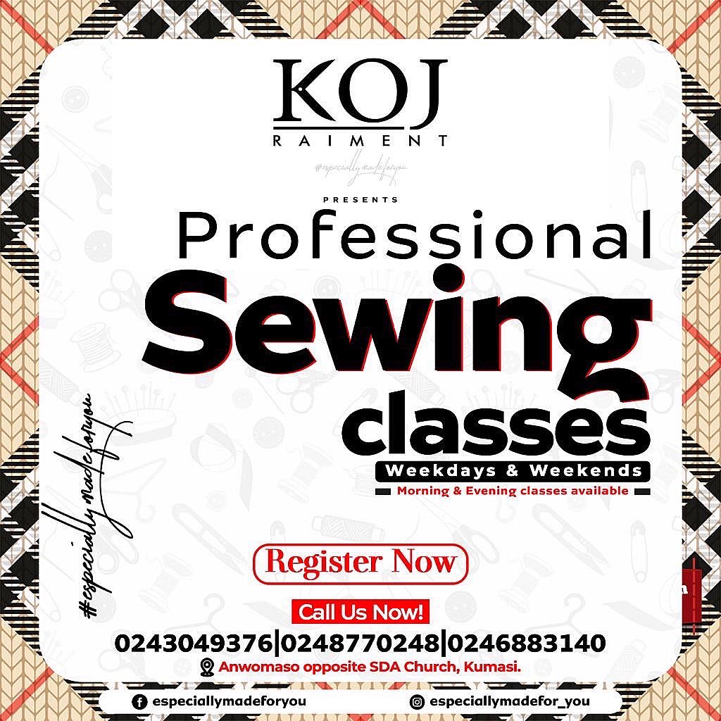 Dear Unemployed youth, SHS leaver, JHS leaver, stayed home mums, stayed home Dads, NSS personnel, Seamstresses/tailors, take Advantage #Entrepreneurship #learnaskill #sewingclasses #fashion #WKHKYD