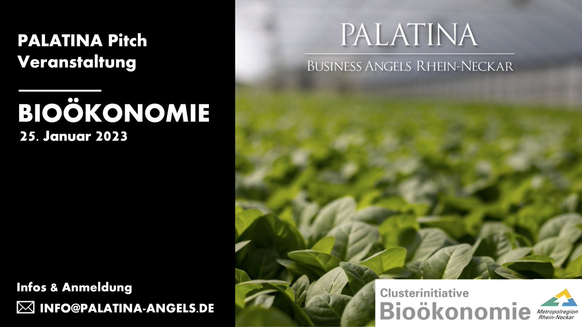 StartersCapital's tweet photo. Heute Abend findet unsere 20. PALATINA Pitch-Veranstaltung zum Thema "Bioökonomie" statt 🚀
Wir sind gespannt auf die präsentierenden StartUps und wünschen viel Erfolg!

#gruenden #startups #bioökonomie https://t.co/qdYdyHujsy