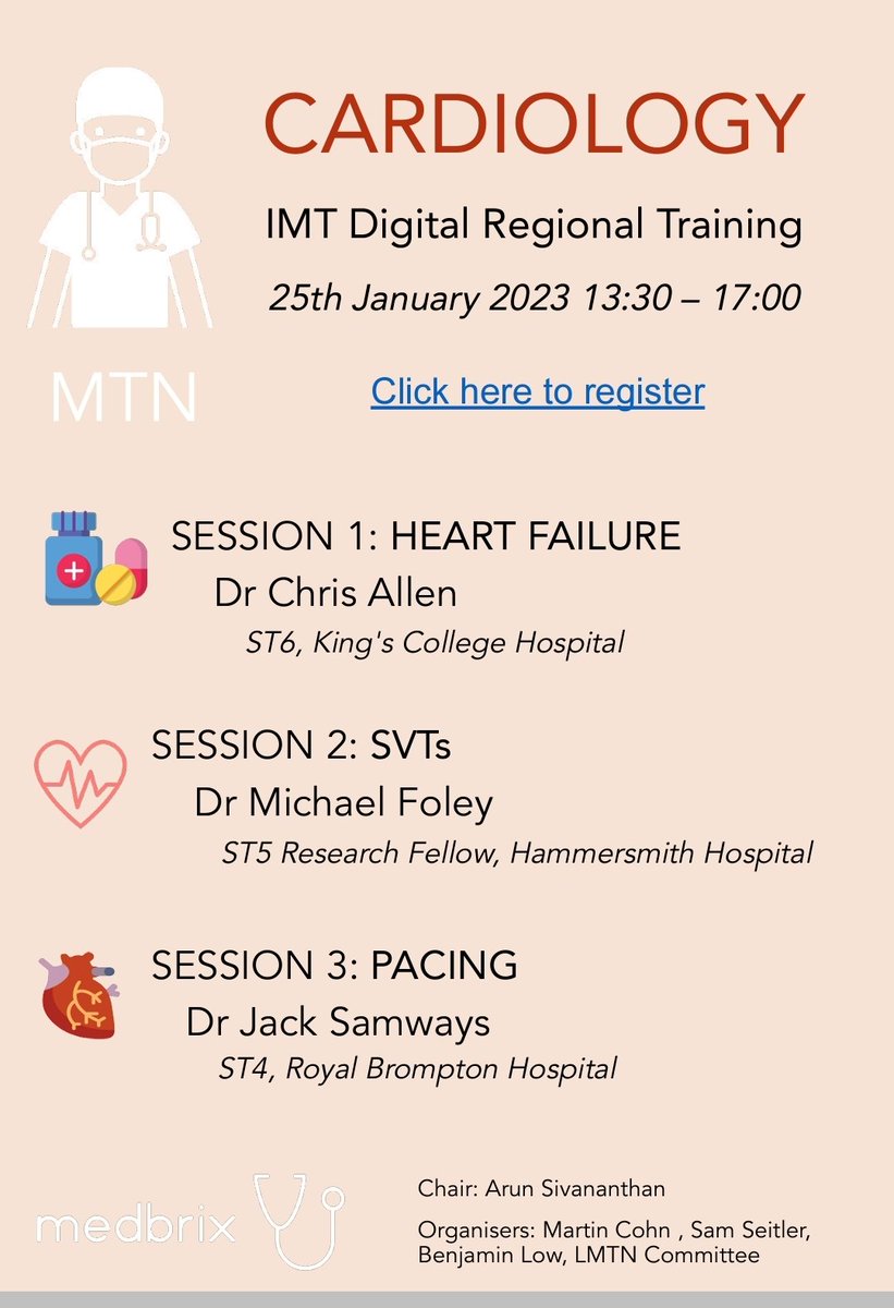 TraineeMedical's tweet photo. You really aorta join today's *Cardiology* teaching starting at *13.30*. Its going to be hard to beat. 

Register here: https://t.co/rtjmAaGeas

#Cardiology #ShockingPuns #CardioTwitter https://t.co/rjkn3Bgn4I