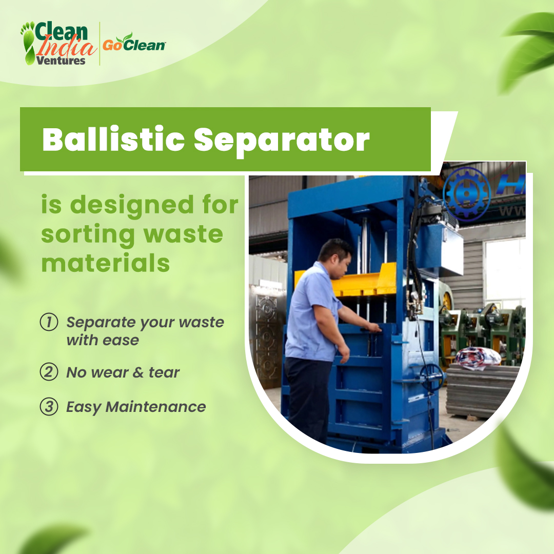 cleanindiatech's tweet image. Are you seeking a smooth #WasteSeparation process? Our #BallisticSeparator effectively sorts various waste materials based on factors such as type, size, &amp;amp; material composition.

#CleanIndiaTech #CleanIndiaVentures #CleanIndia #wastemanagement #nature #sustainablefuture #tweet