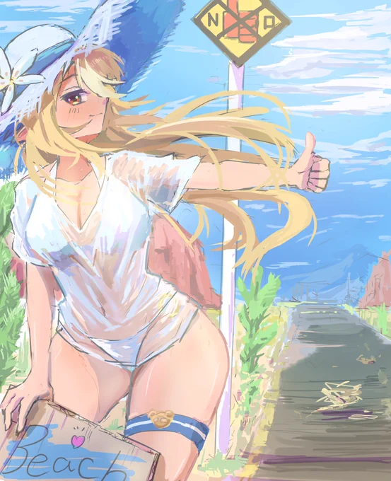 #寒波は水着で乗り越える 