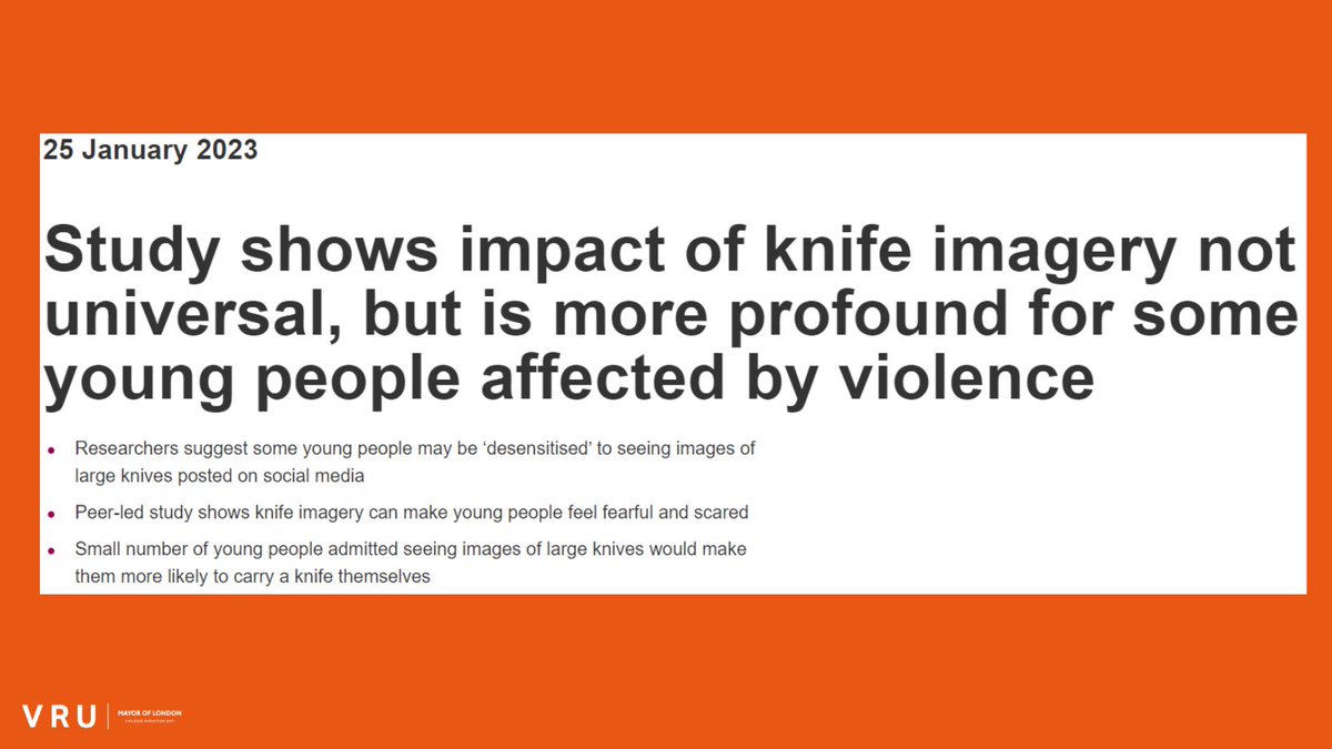 🧵1/5

NEW: We have today published new research and captured the views of young people on the impact of knife imagery posted by the police.

It shows the impact is not universal, but is more profound for some young people affected by violence.

Read 👇

london.gov.uk/media-centre/m…