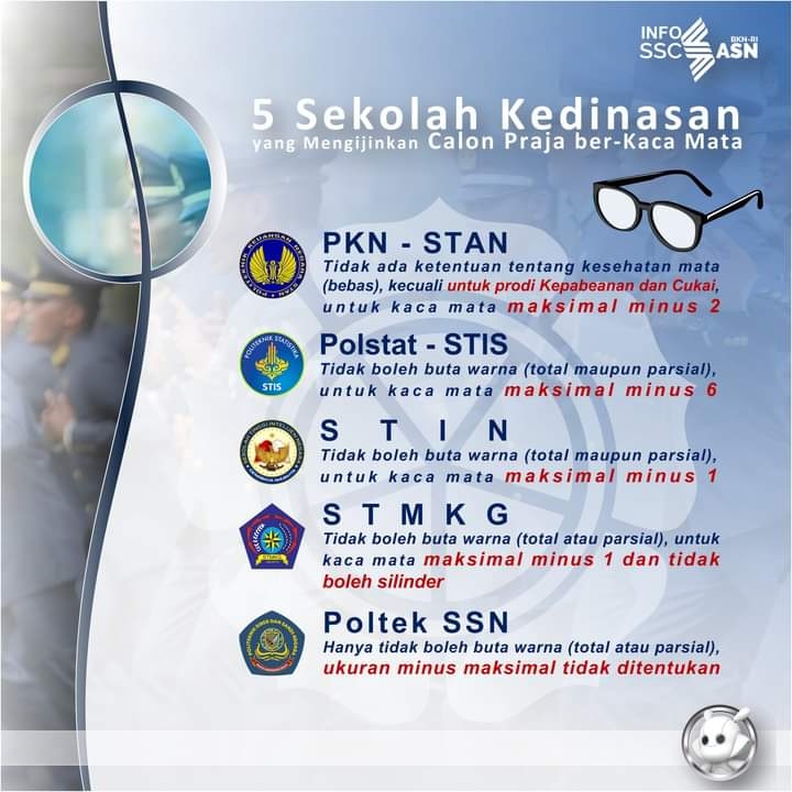 matematikaku's tweet photo. Sekolah Kedinasan yang mengijinkan Calon Praja Berkaca Mata
#pknstan
#polstatstis
#stin
#stmkg
#poltekssn
#catatanmatematika https://t.co/Mn5W6GWVAb