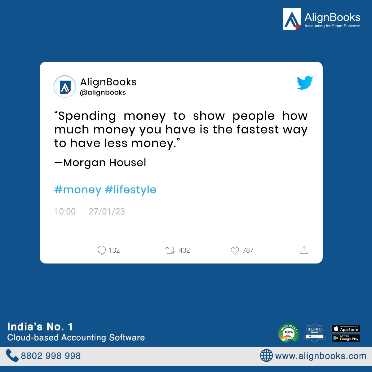 align_books's tweet photo. Money is just a tool – use it wisely and it will open doors, spend it carelessly and it will quickly close them.
#AlignBooks #onlyonalign #alignwithalignbooks #money #accounting #MoneyWisely #MoneyManagement #FinancialPlanning #financemanagement #erp https://t.co/UqOE5nms60