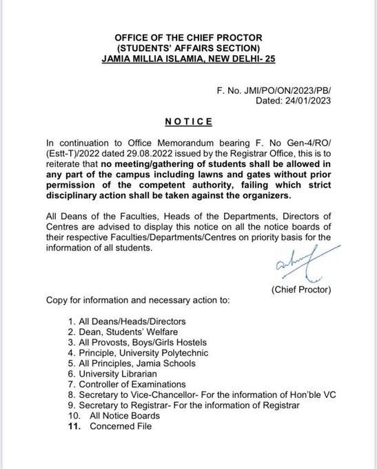 Offical Notice