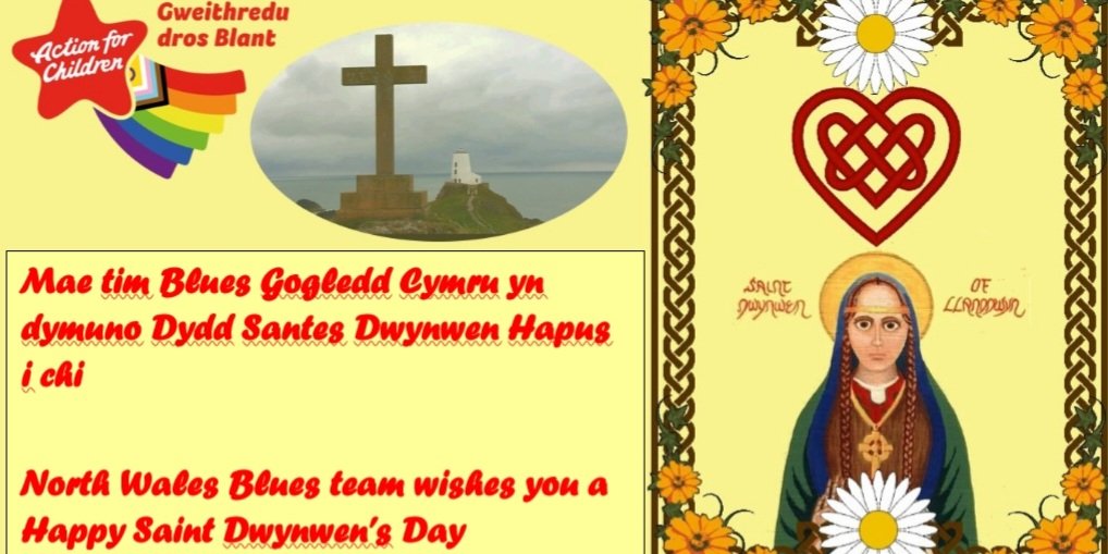 AFC_Wellbeing's tweet photo. Mae tîm Blues Gogledd Cymru yn dymuno Dydd Santes Dwynwen Hapus i chi ❤️
North Wales Blues team wishes you a Happy Saint Dwynwen's Day ❤️
@cymru_AFC #santesdwynwen #positivementalhealth #GogleddCymru #NorthWales #Bluesprogramme https://t.co/vrkyY9gQA0