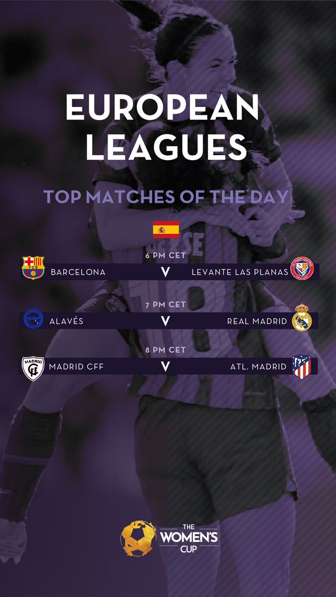 #LigaIberdrola 
👇Today’s Top Matches🇪🇸👇