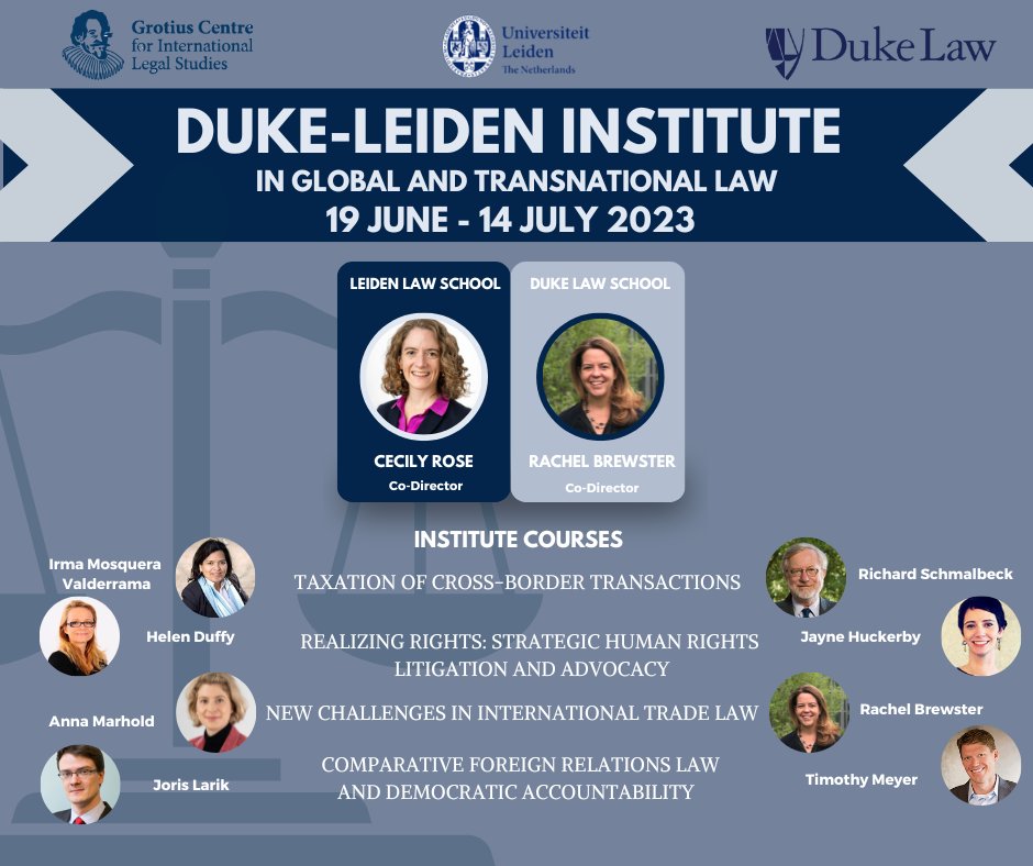 GrotiusCentre's tweet photo. Spend your time on our 4-week course this summer and learn from our top influential academics of #leidenuniversity and #dukelaw
Click here for more details: https://t.co/17PcfqJsPN https://t.co/vJ6oIBdGV9