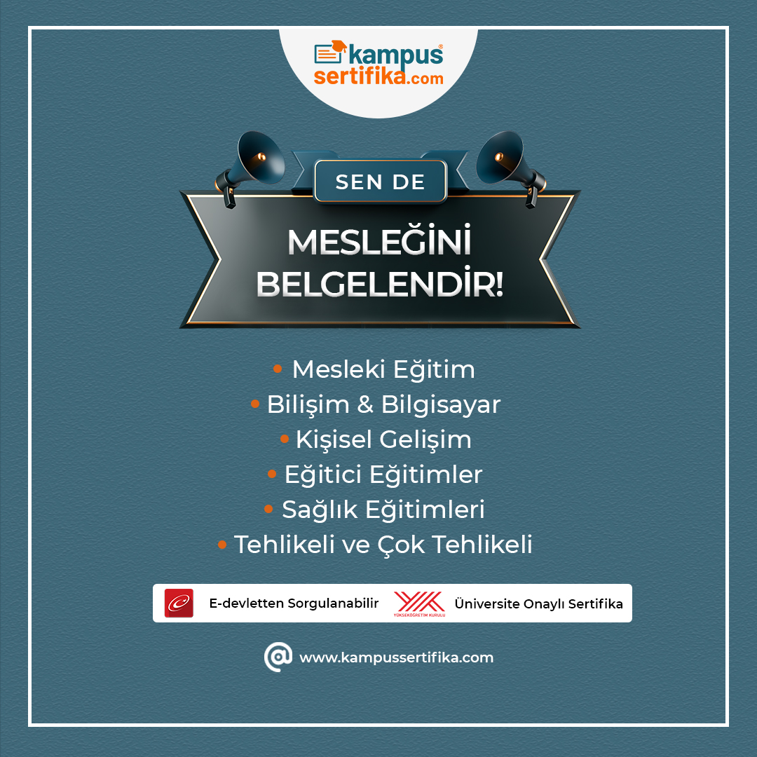 E-Devletten sorgulanabilir, üniversite onaylı sertifikanızla CV'nizi güçlendirin!

#sertifikaprogramları #sorgulanabilirsertifika #üniversiteonaylısertifika #mesleksahibiolun #meslekieğitim #kişiselgelişim #eğiticieğitimi #sağlıkeğitimleri #tehlikeliveçoktehlikeli