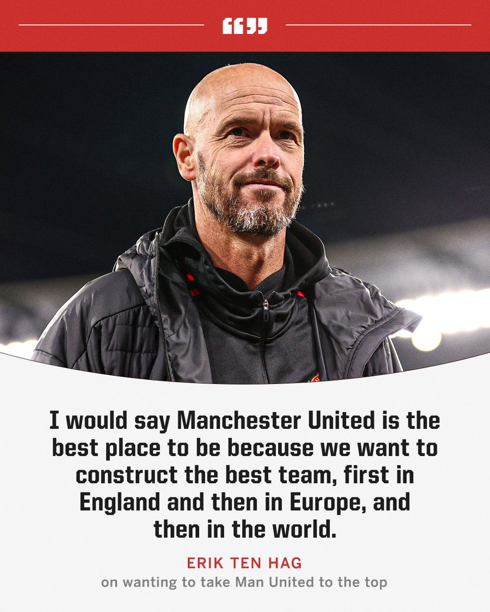 Erik ten Hag wants to take Man United back to the top 😤