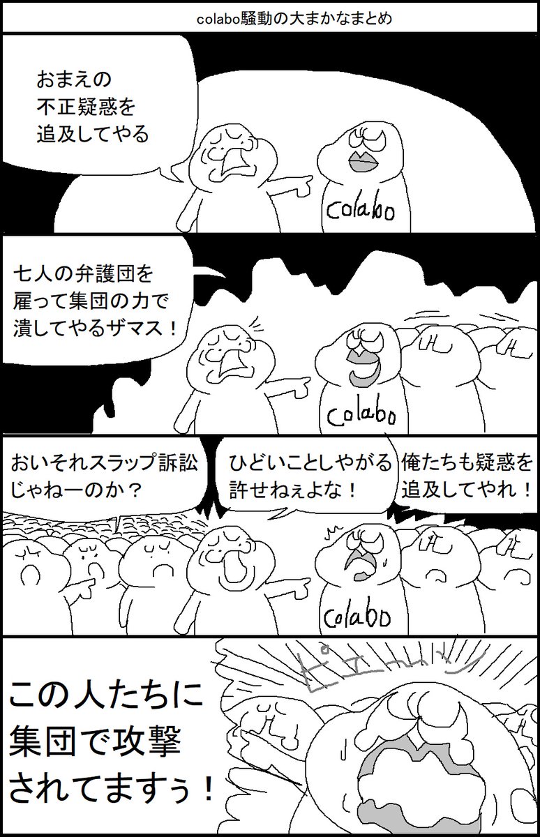 colabo騒動の大まかなまとめ 